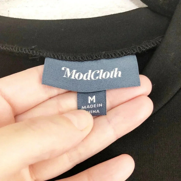 Modcloth Gold Metallic Star Print Color-block Dress Women's Size Medium - Picture 6 of 8